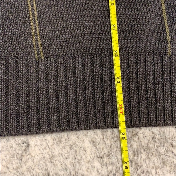 Dockers Gray/Olive Plaid Crew Neck Sweater - Picture 3 of 5